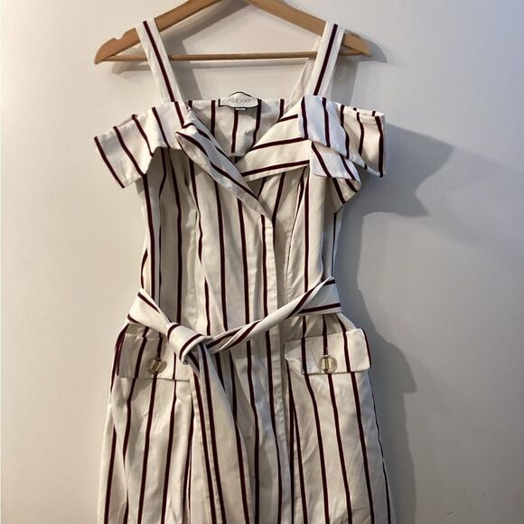 Alexis Black White Ruffle Tie Front Sundress | Summer Dress Casual Party Resort - Picture 2 of 16